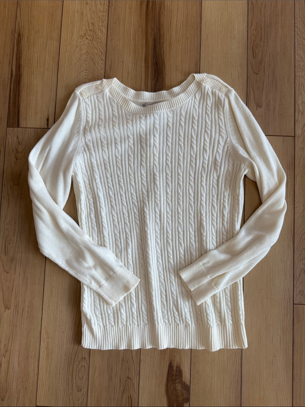 Banana Republic Cream Cable Knit Pullover